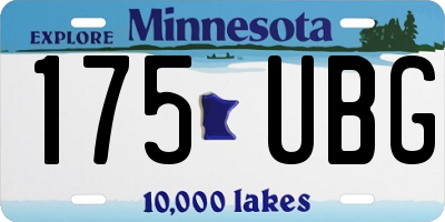 MN license plate 175UBG