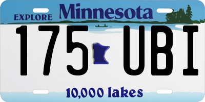 MN license plate 175UBI