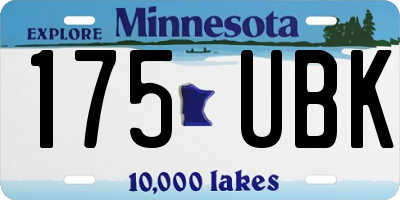 MN license plate 175UBK