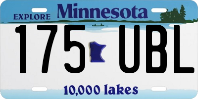 MN license plate 175UBL
