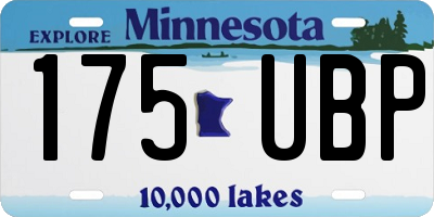 MN license plate 175UBP