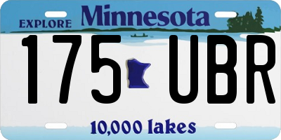 MN license plate 175UBR