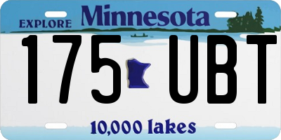 MN license plate 175UBT