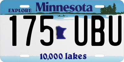 MN license plate 175UBU