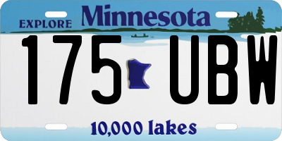 MN license plate 175UBW