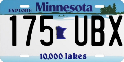 MN license plate 175UBX
