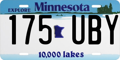 MN license plate 175UBY