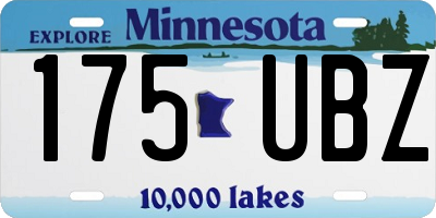 MN license plate 175UBZ