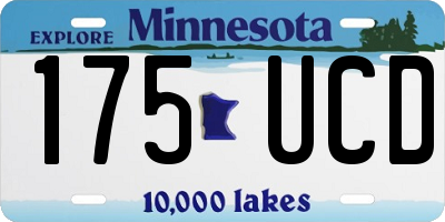 MN license plate 175UCD