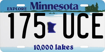 MN license plate 175UCE