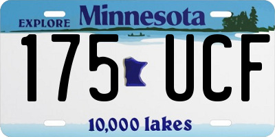 MN license plate 175UCF