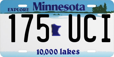 MN license plate 175UCI