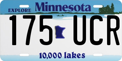 MN license plate 175UCR