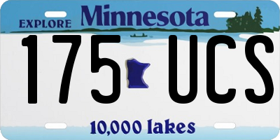 MN license plate 175UCS