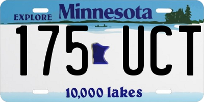 MN license plate 175UCT