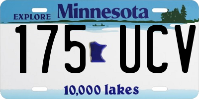 MN license plate 175UCV