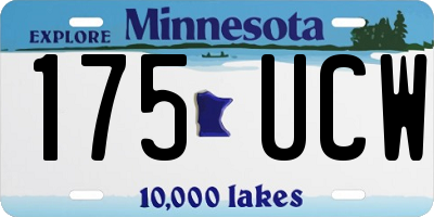 MN license plate 175UCW