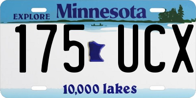 MN license plate 175UCX