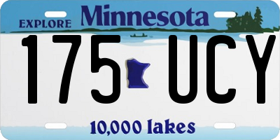 MN license plate 175UCY