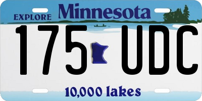 MN license plate 175UDC