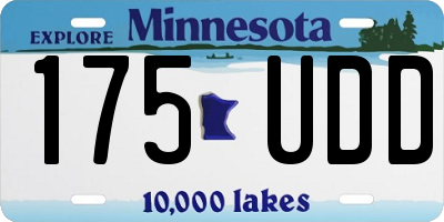MN license plate 175UDD