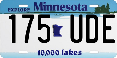 MN license plate 175UDE