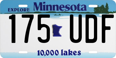 MN license plate 175UDF