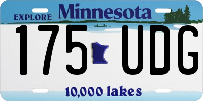 MN license plate 175UDG