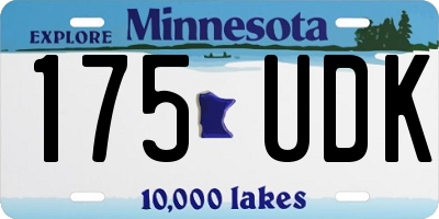 MN license plate 175UDK