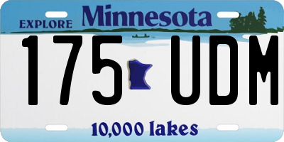 MN license plate 175UDM