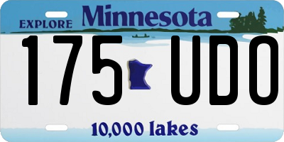 MN license plate 175UDO
