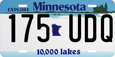 MN license plate 175UDQ