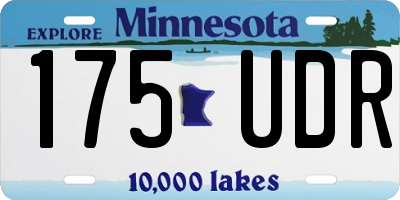 MN license plate 175UDR