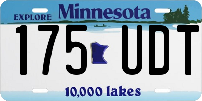 MN license plate 175UDT