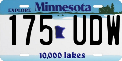 MN license plate 175UDW