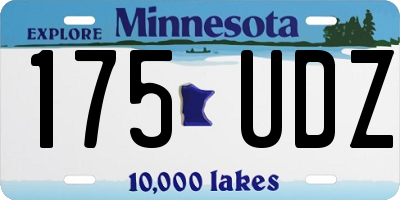 MN license plate 175UDZ