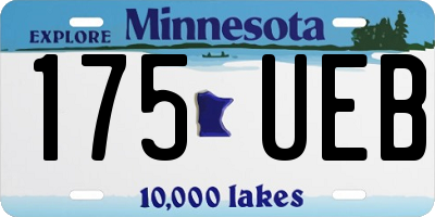 MN license plate 175UEB