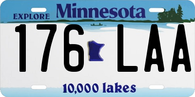 MN license plate 176LAA