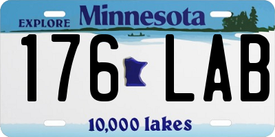 MN license plate 176LAB