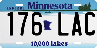 MN license plate 176LAC