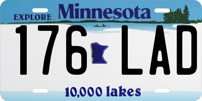 MN license plate 176LAD