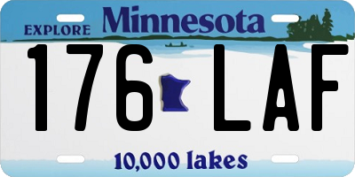 MN license plate 176LAF