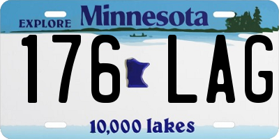 MN license plate 176LAG