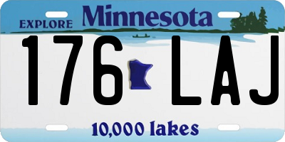 MN license plate 176LAJ