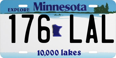 MN license plate 176LAL