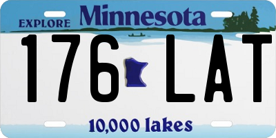 MN license plate 176LAT