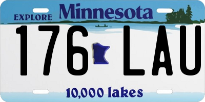 MN license plate 176LAU