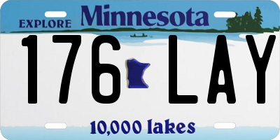 MN license plate 176LAY