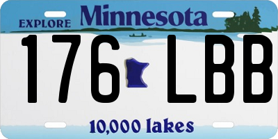 MN license plate 176LBB
