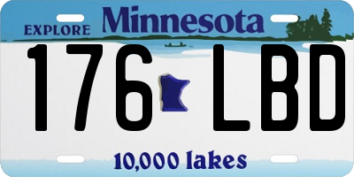 MN license plate 176LBD